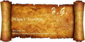 Hügel Gordon névjegykártya